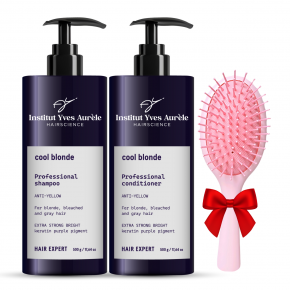 Set pentru neutralizarea tonurilor galbene (șampon și balsam) + CADOU!