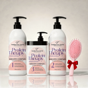 SET PROTEIN THERAPY DE DIMENSIUNI EXCEPTIONALE: șampon, balsam, mască (3 x 1000g) + CADOU! 