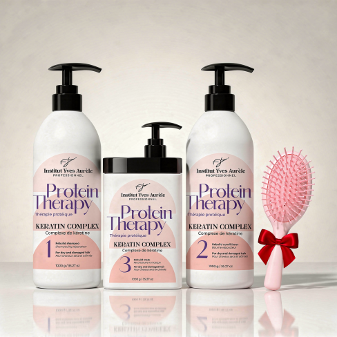 SET PROTEIN THERAPY DE DIMENSIUNI EXCEPTIONALE: șampon, balsam, mască (3 x 1000g) + CADOU! 